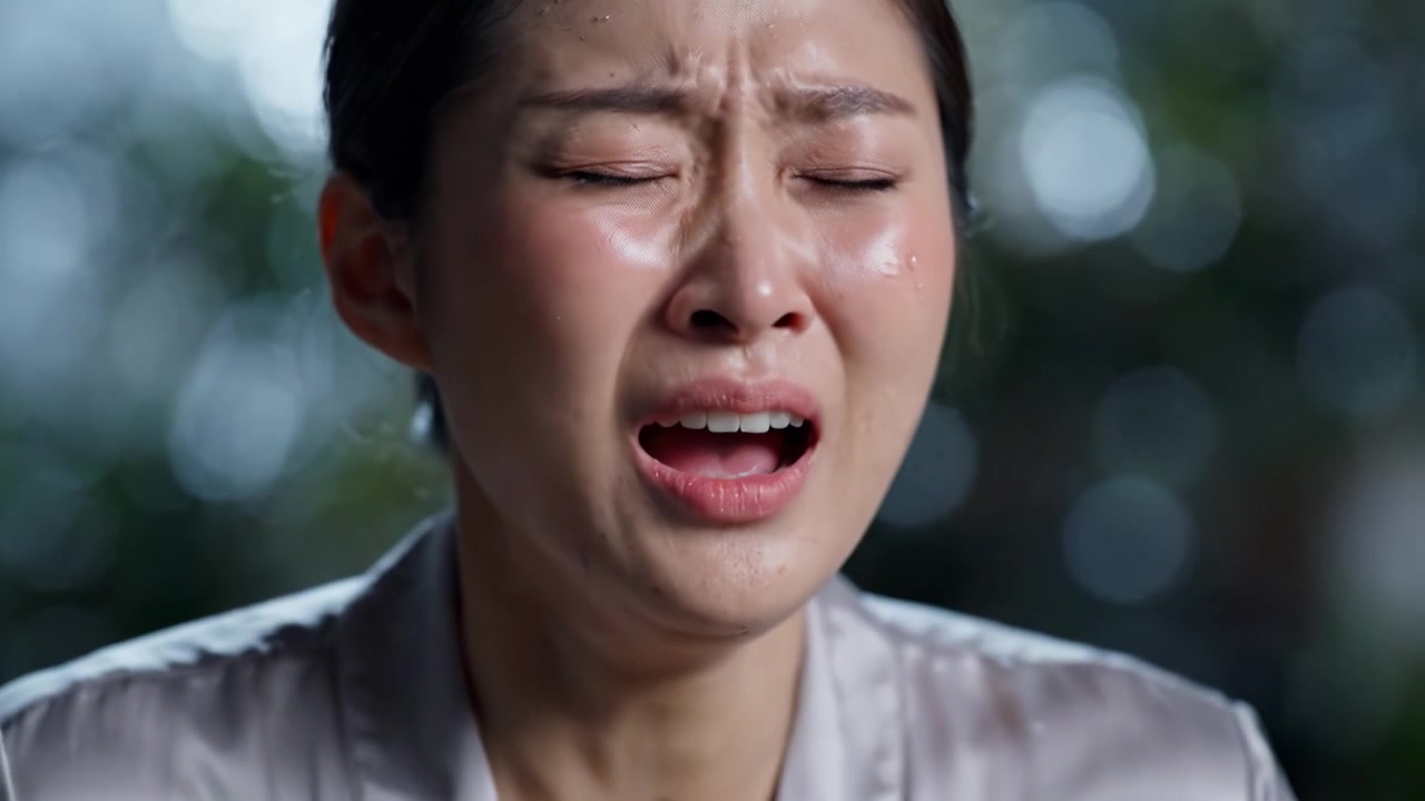 An Emotional Journey: A Deep Dive into the Struggles of Heartache and Vulnerability as Expressed Through Raw and Powerful Facial Expressions in a Gripping Scene