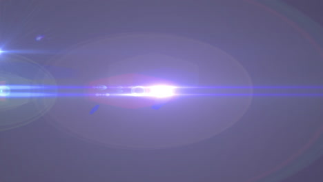 animation of spotlight with lens flare and light beams moving over dark background