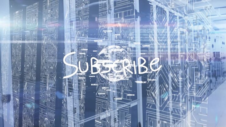 Animazione di luci e iscrizioni sui server