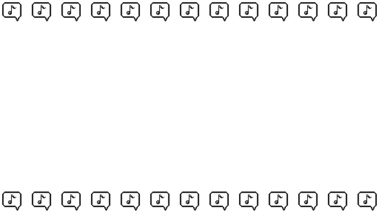 Pixel Art Speech bubble icon Eighth note Frame Animated Overlay 1080p Transparent 30 fps (6).mov
