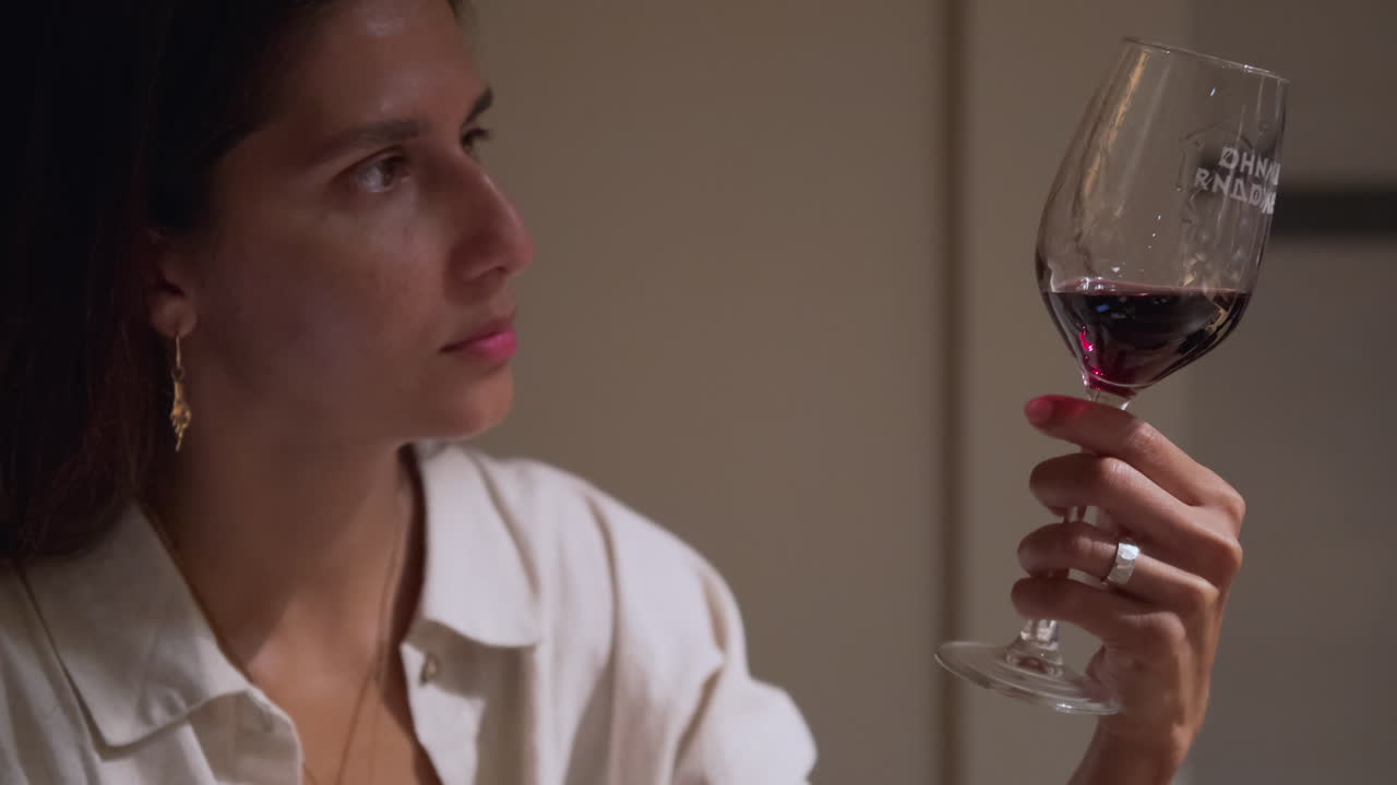 Woman Tasting Red Wine