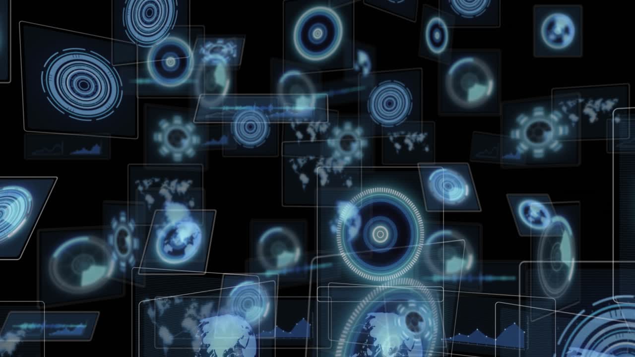 Animazione dell'elaborazione dati su forme