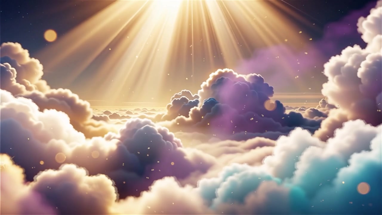 Christian Heavenly Light Worship Background