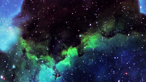 el universo con nubes nebulosas azules se está acercando