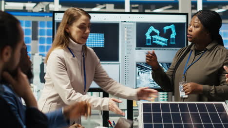 investors meet to discuss automation strategies for solar panel production