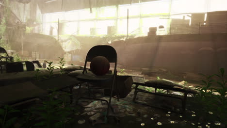 a forgotten classroom: an abandoned school reclaimed by nature