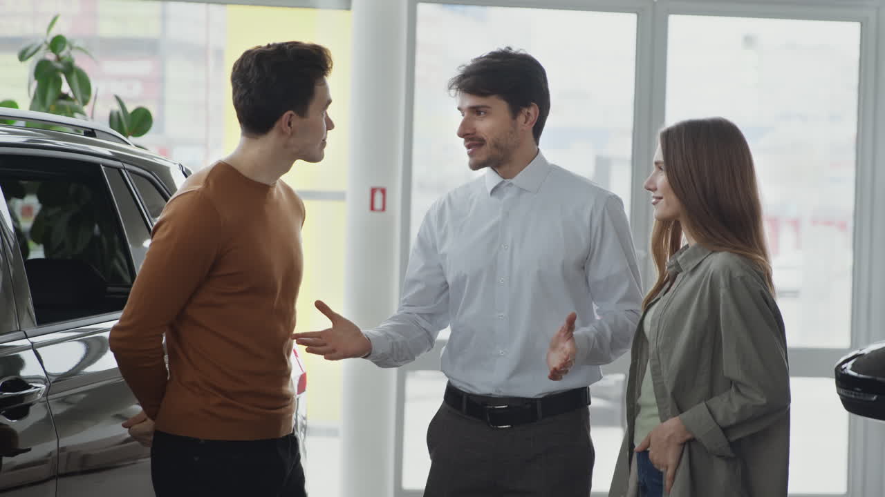 Car Purchase Discussion in Dealership