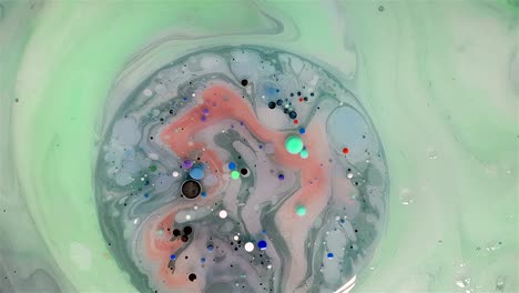 pintura acrílica multicolor con patrones de mármol abstractos