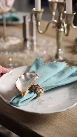 elegant coastal table setting