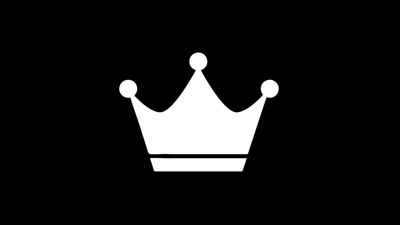 로열티 크라운 아이콘 빈티지 트위치 나쁜 신호 애니메이션