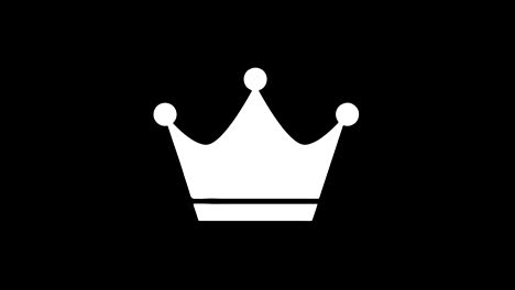 queen royalty crown icon vintage twitched bad signal animation.