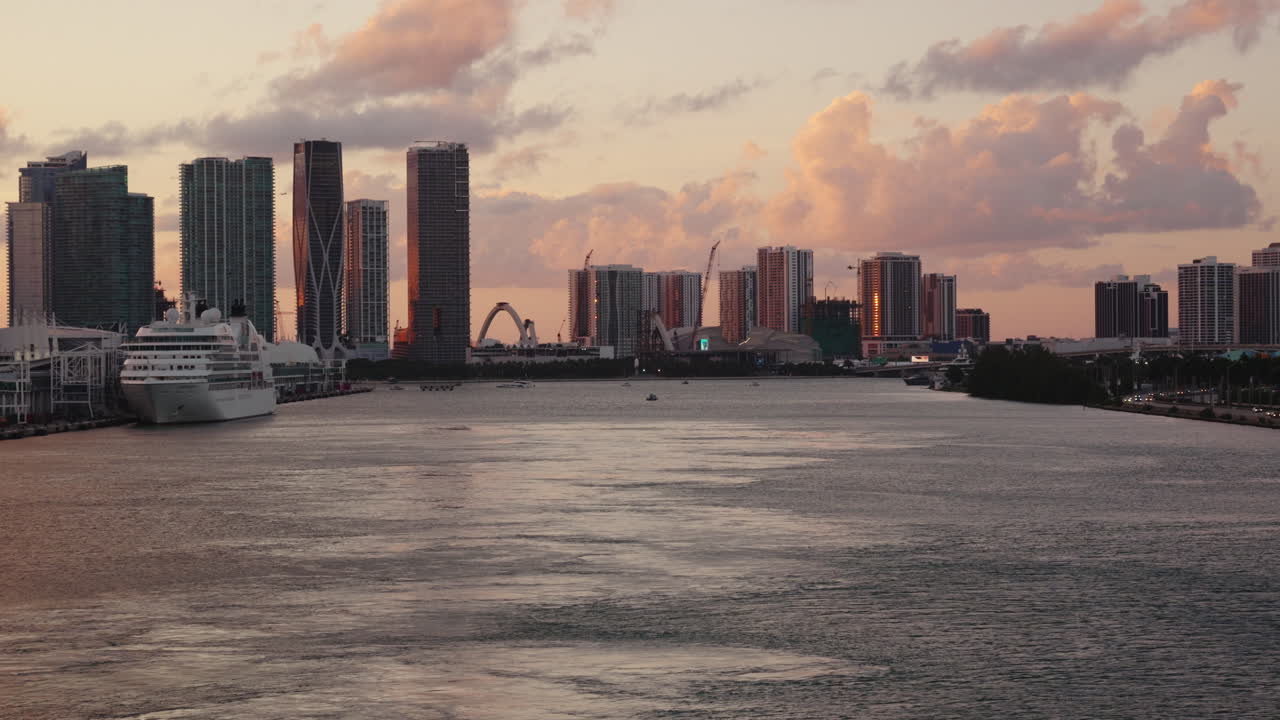 Miami Skyline at Sunset