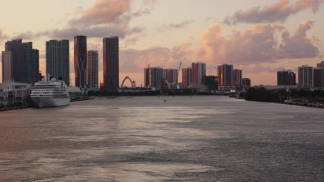 miami skyline at sunset