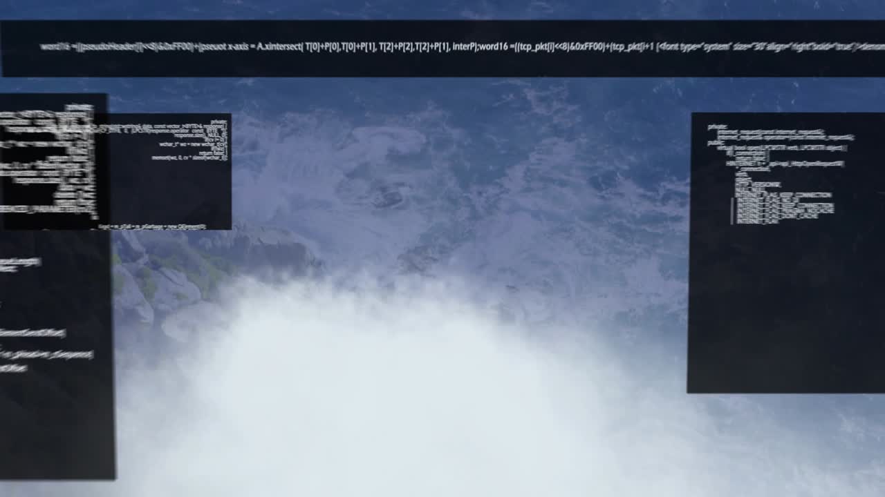 Animation of mathematical equations on black background
