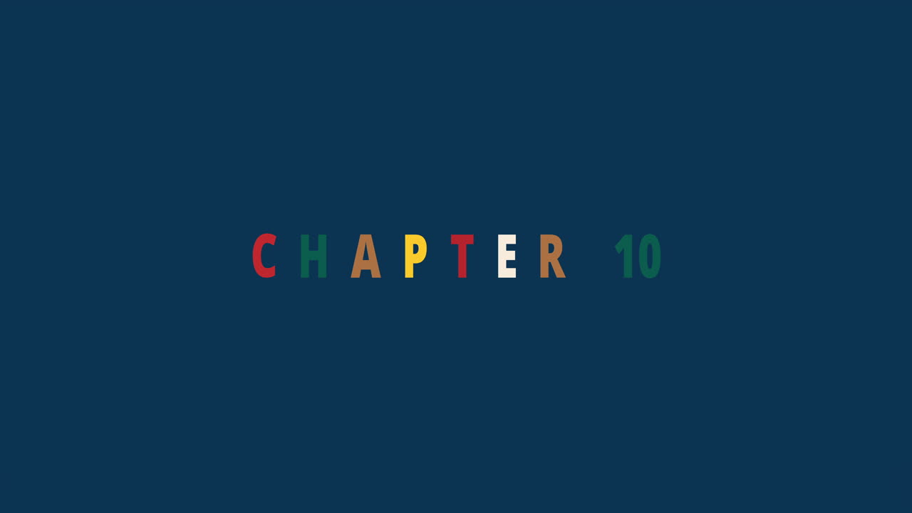 Chapter 10 - colorful Jumping Text effect with Christmas icons - Text Animation on dark blue background