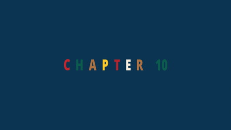 chapter 10 - colorful jumping text effect with christmas icons - text animation on dark blue background