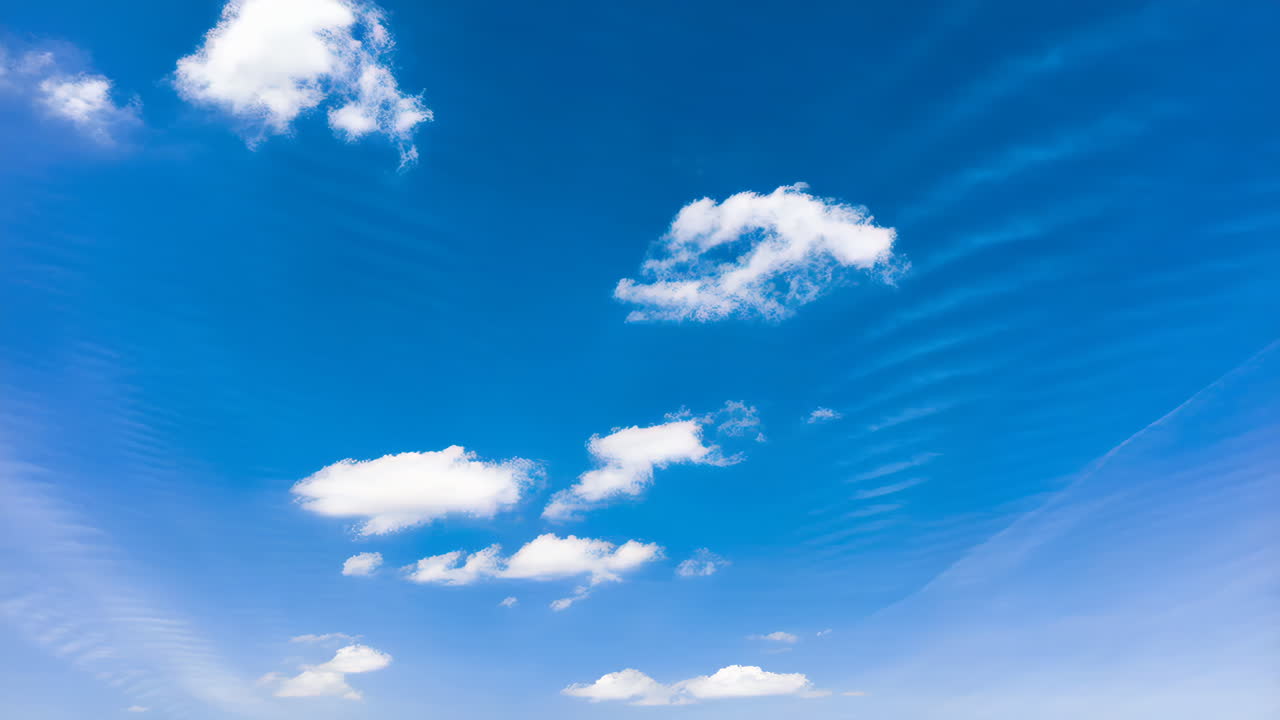 Vast Blue Sky with White Clouds
