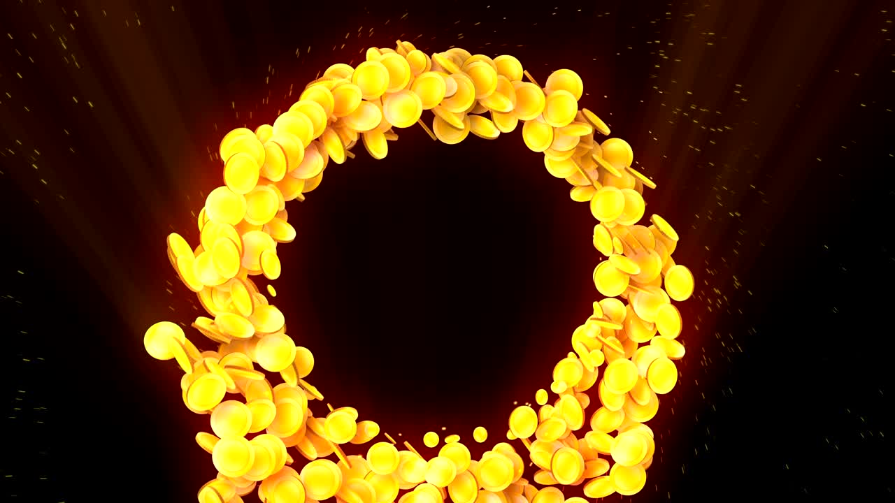 금 동전 입자, cg 애니메이션