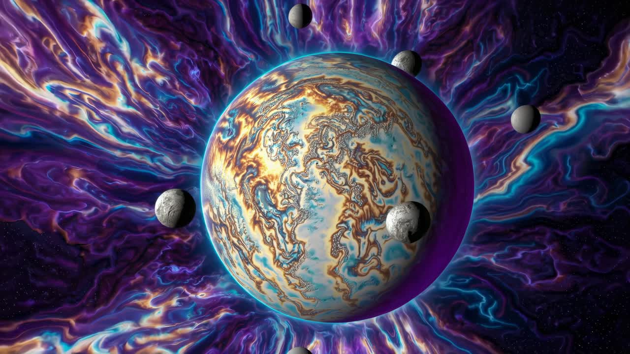 Alien Planet in a Cosmic Nebula