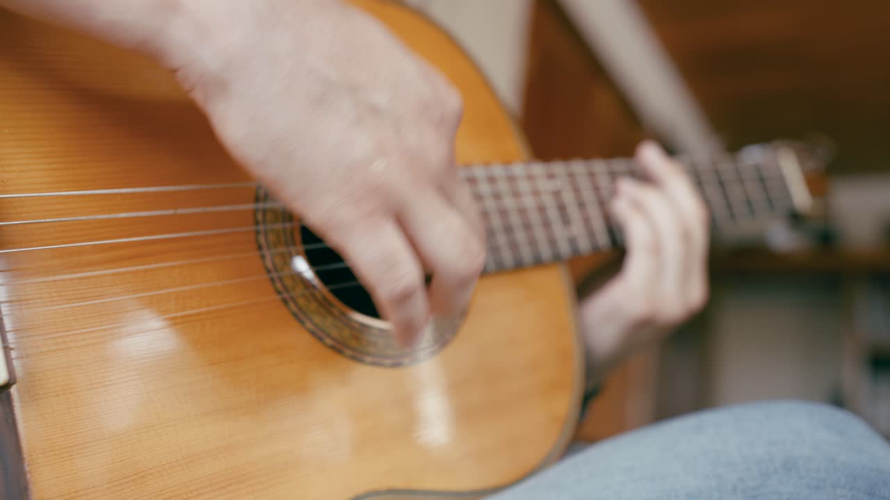Playing an Acoustic Guitar