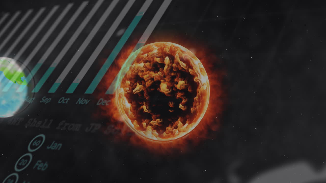 전 세계 데이터 프로세싱의 애니메이션