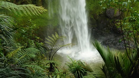 Bridal-Veil-Falls:-A-mesmerizing-perspective-from-below-in-captivating-stock-footage