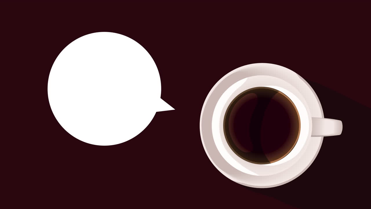 커피 애니메이션과 함께 맛있는 아침 식사