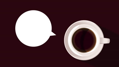 desayuno delicioso con animación de café