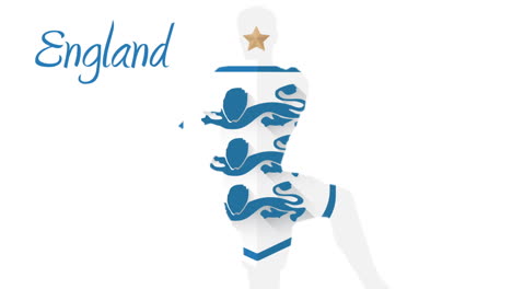 animación de la copa del mundo de inglaterra 2014 con un jugador