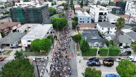 sag-aftra strike protest by the paramount pictures studios lot in hollywood, los angeles, california in september 2023