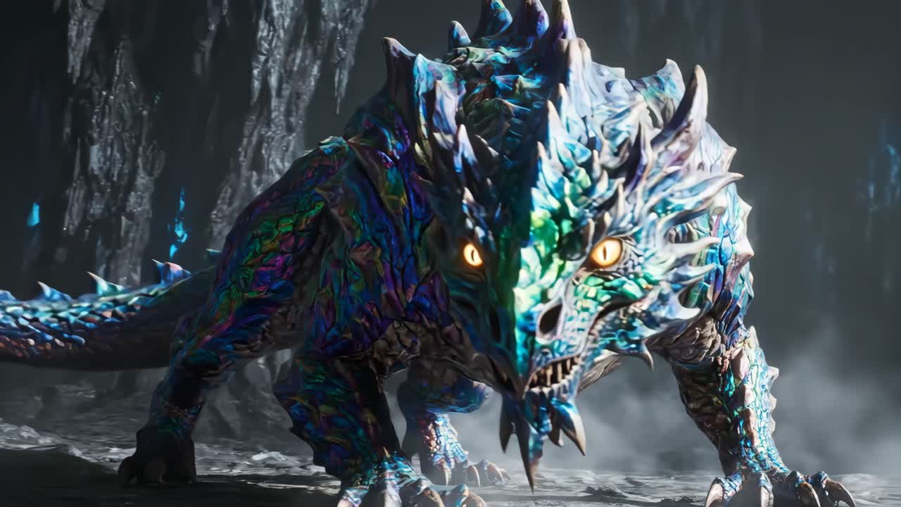 Iridescent Dragon Fantasy Creature