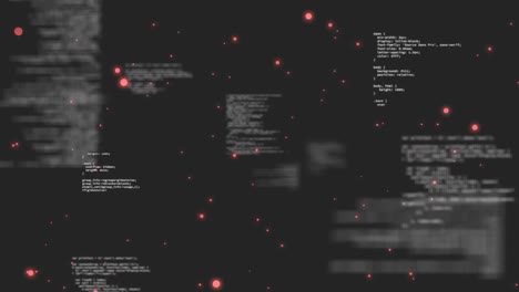 códigos de datos rodeados de burbujas rojas