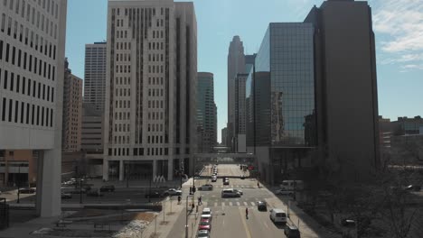 downtown minneapolis, rush hour, afternoon, streets, traffic