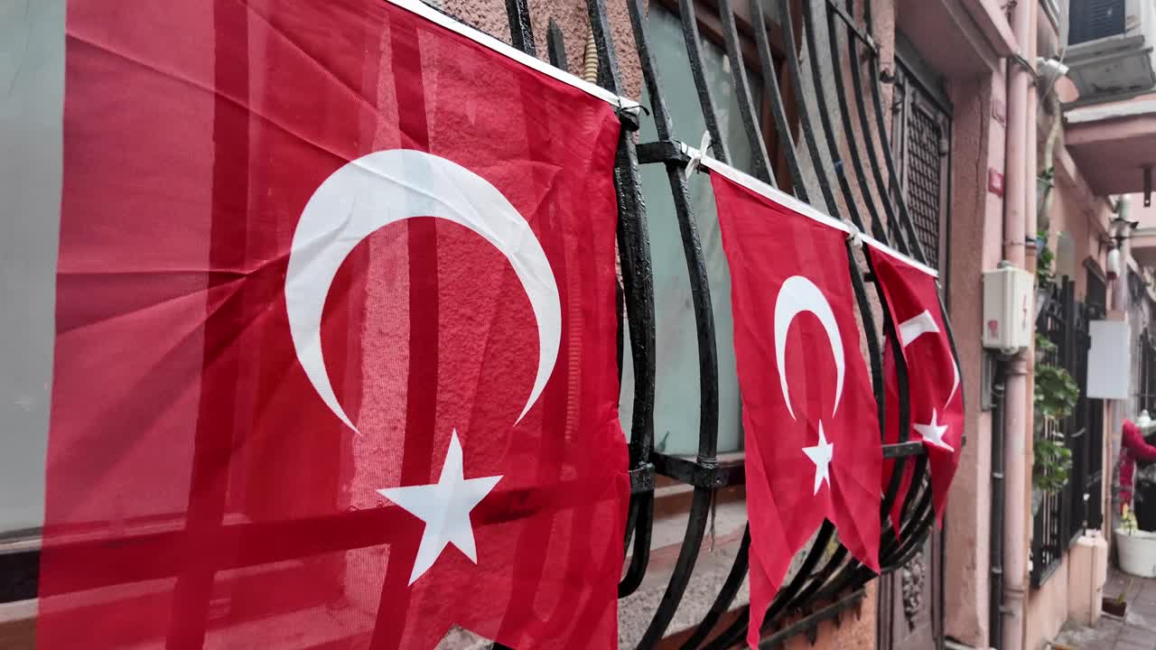 Turkish Flags on Display