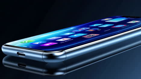 sleek modern smartphone with illuminated display