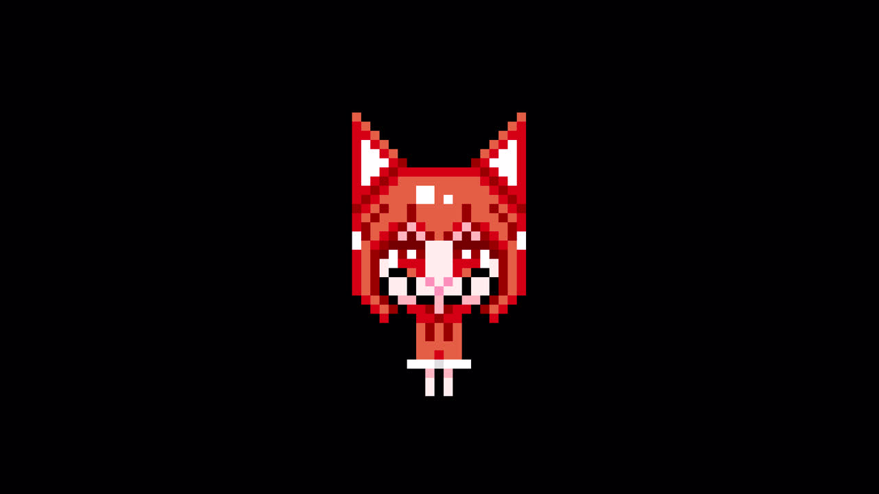 Pixel gatto ragazza alza entrambe le mani, capelli corti, animazione in loop. 1080p (4).mov