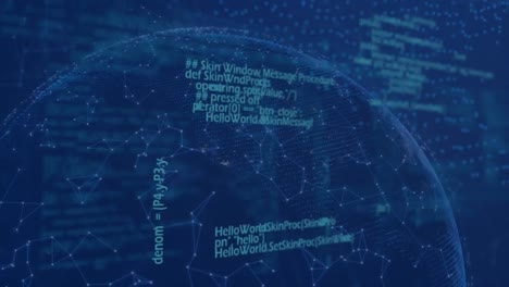 animation of data processing over globe