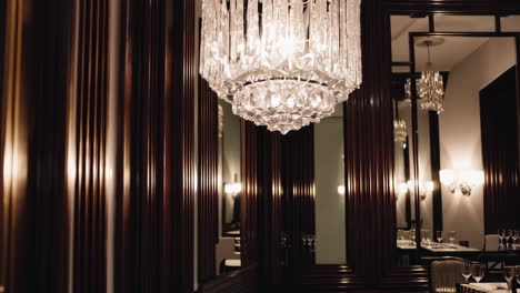 elegant crystal chandeliers illuminating a luxurious interior