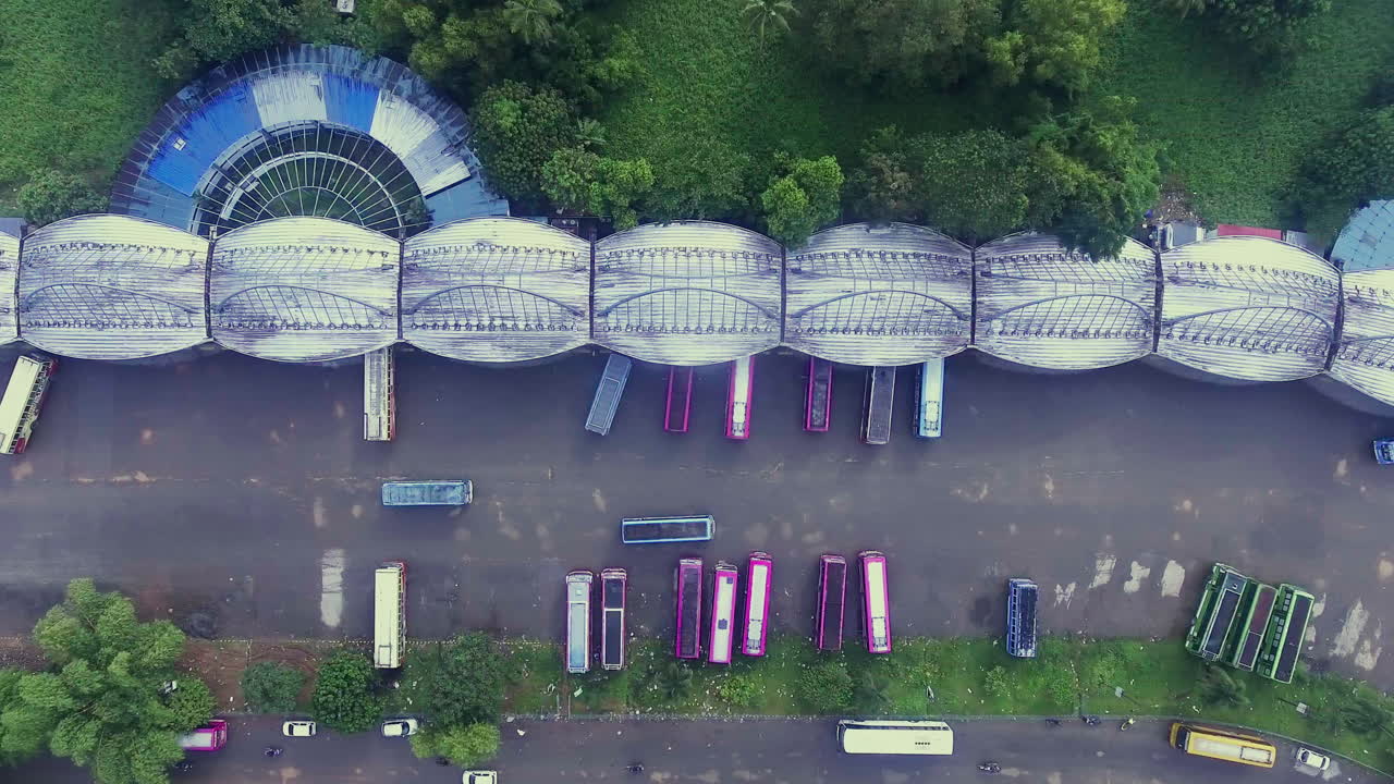 Drone Footage Of Vytilla Mobility Hub In The Morning Free Stock Video  Footage Download Clips