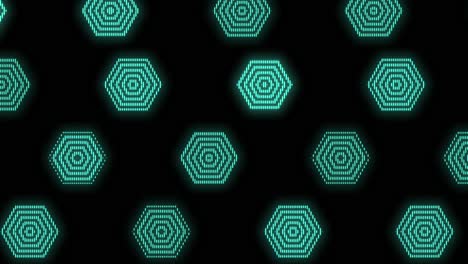 Neon-blue-hexagon-geometric-pattern