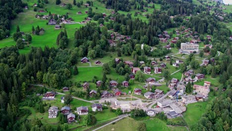 braunwald tourist resort in beautiful switzerland mountain landscape