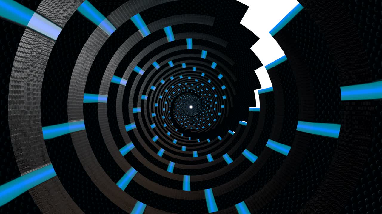 fondo abstracto con animación de vuelo en un túnel futurista abstracto.