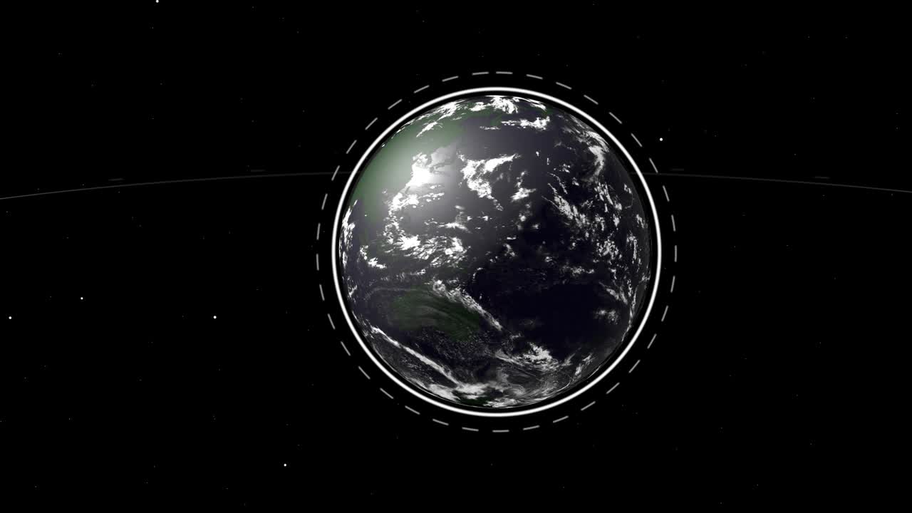 초고해상도 영상으로 미래의 인터페이스와 진화하는 에너지 구체 모델, 자기장과 라디오 신호를 보여줍니다.