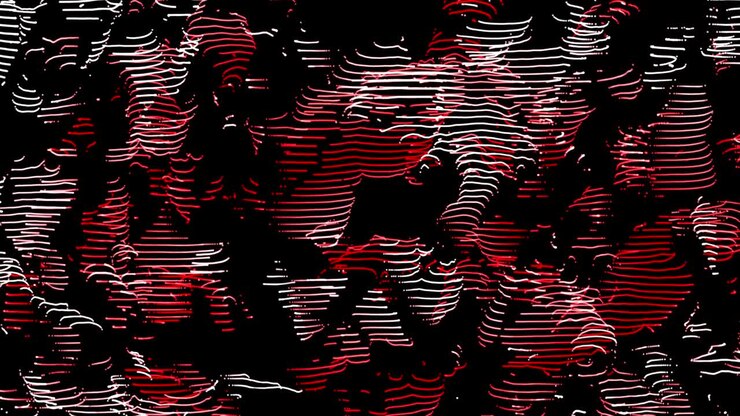 astratto movimento di linea moderna sfondo loop rosso