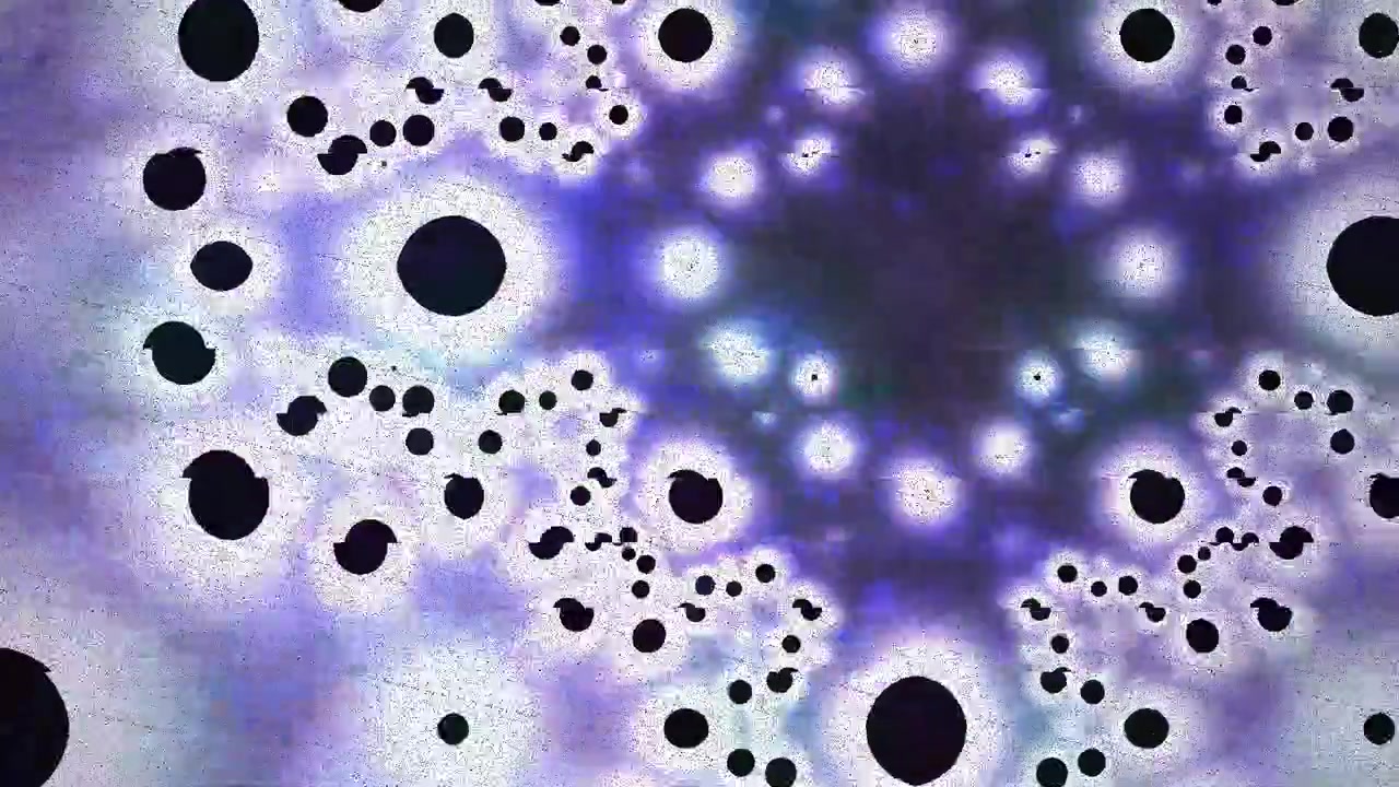 Animazione digitale astratta di particelle luminose blu e verdi