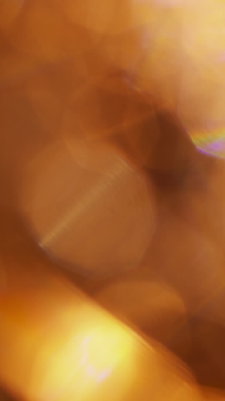 Perdite di Luce Calda Astratte e Sovrapposizione Bokeh