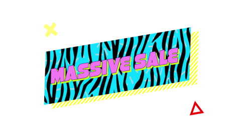 Retro-Massive-Sale-text-in-ribbon-above-colourful-shapes