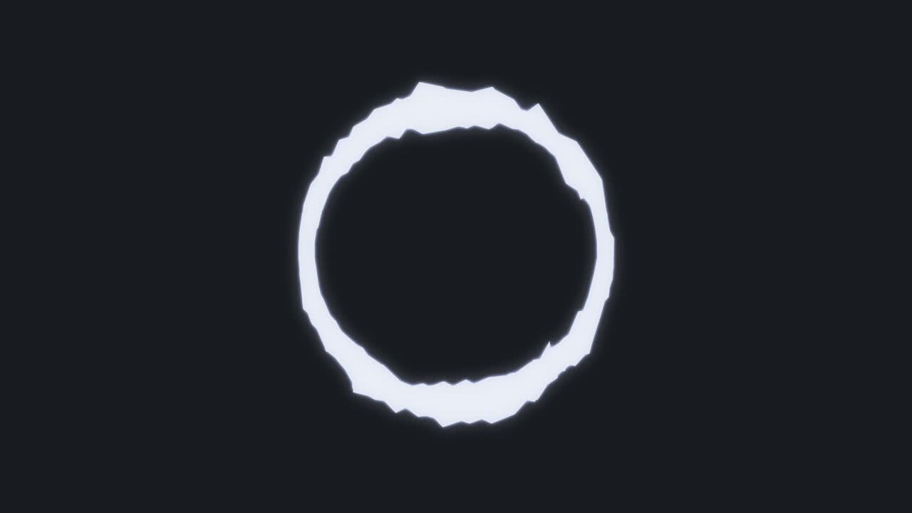 Abstract White Circle on Dark Background