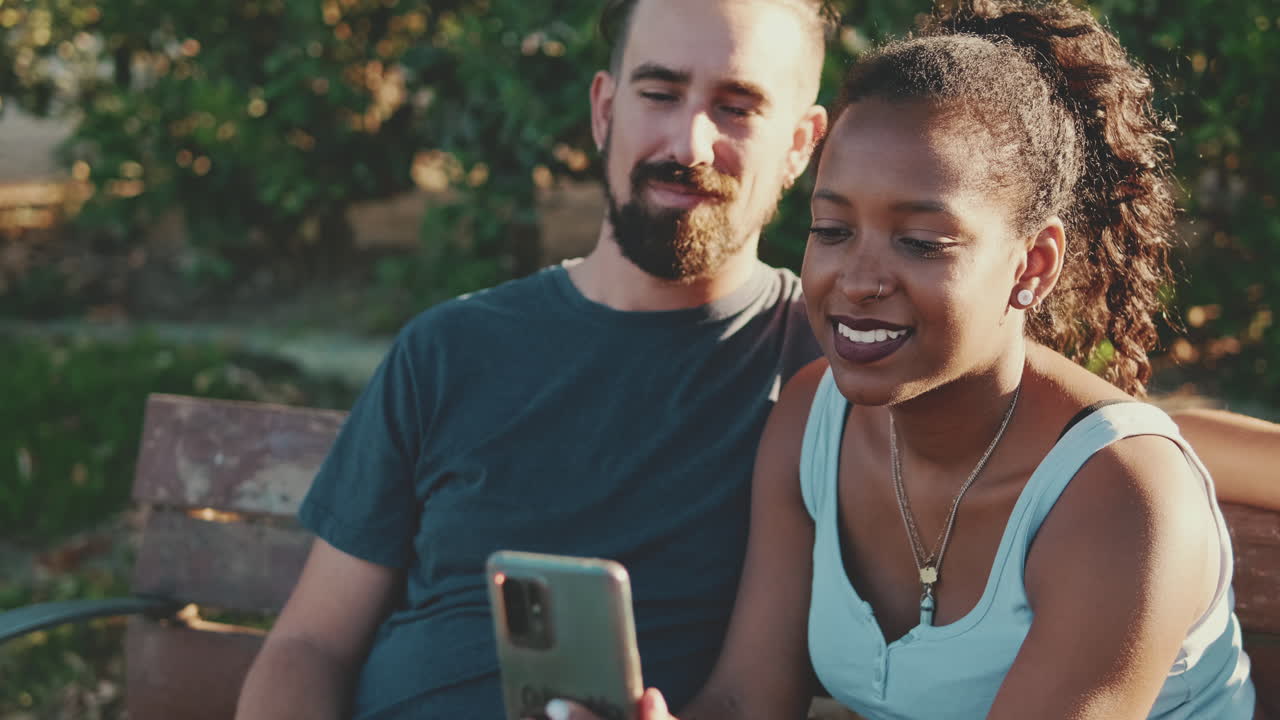 Couple on a video call