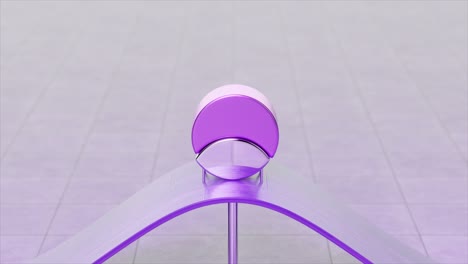 representación 3d abstracta de formas geométricas en púrpura y rosa